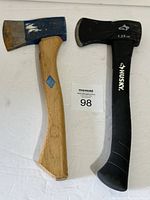 Front view of both hatchets side by side
