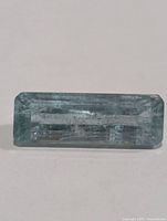 rectangular emerald-cut aquamarine front view