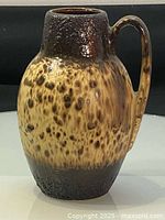 Front view of Scheurich fat lava vase showing overall shape and glaze