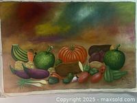 Full view of still life oil painting