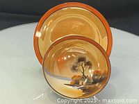 Bowl placed in front of underplate showing size and matching rims