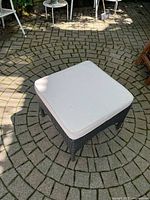 Bench with cushion top view