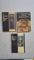 Front covers of three Renaissance art/history books