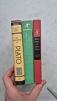 Spine view of the three Modern Library hardcovers