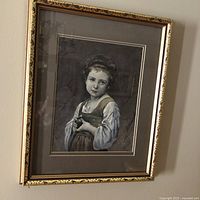 Full view of framed engraving