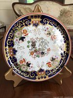 Front view of plate showing entire design