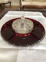 full view of assembled relish set showing all components