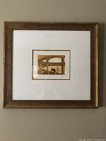Framed etching full view
