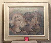 Overall view of framed painting