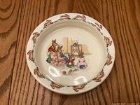Front of Royal Doulton Bunnykins TV Time baby plate