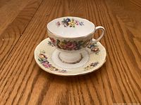 teacup on saucer, showing overall design