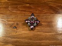 Front view showing stone arrangement and color