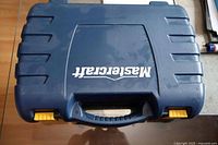 Closed blue Mastercraft carry case