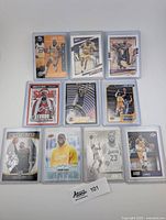 Full layout of all ten sleeved cards