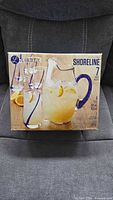 Retail box front showing Libbey Shoreline branding and image of pitcher and glasses