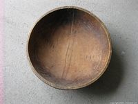 Top view showing interior wear and patina