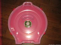 Top view of one Sterilite wreath storage container showing overall design