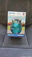 Front of box showing Philips SoftPal Sulley LED night light