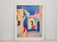 Front view of August Macke print on board