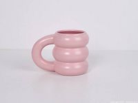 Side view of pink cloud mug