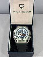 Watch in branded box, lid open