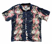 Front view of shirt showing full print and style