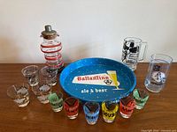 All items arranged together displaying quantity and variety