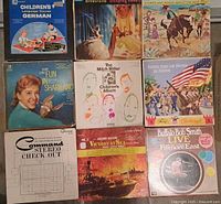 Front view showing first nine album covers