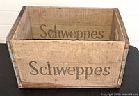 Front view showing Schweppes logo and interior