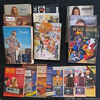 Group view of all Sears and Radio Shack catalogs