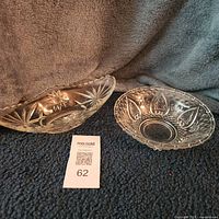 Both glass dishes side by side showing size and shape