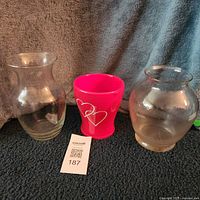 Three vases side by side