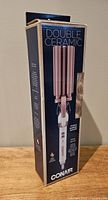 Front of Conair Double Ceramic curler box