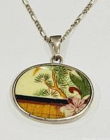 Front view of pendant on chain