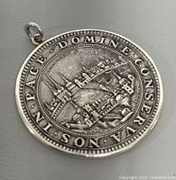 Obverse showing Basel city panorama and Latin legend