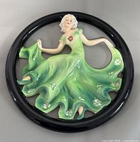 Front view of Goebel porcelain dancer wall plaque