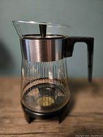 Glass Pyrex coffee pot front view