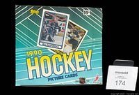 Front of 1990-91 Topps Hockey Picture Cards jumbo box