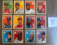 Front view of entire 12-card set