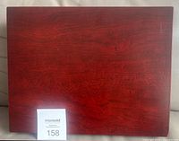 Top view of closed mahogany Leuchtturm box