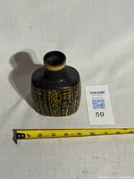 Front view of vase showing pattern and shape