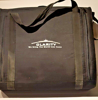 Padded carrying case with Clarity logo