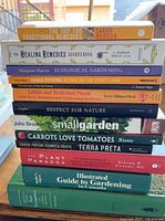 Complete stack of 12 gardening and plant-related books