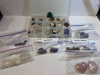 overview of organizer tray and labelled bags