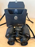 Ensign 7x35 binocular, neck strap, hard case