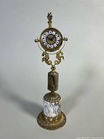 Full view of Blessing brass and granite table clock