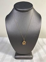 Full view of necklace on display bust