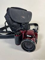 Camera with case, overall view