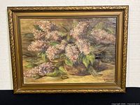 Front view showing full painting, subject matter, frame and signature