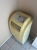 Front and side view of Haier portable air conditioner